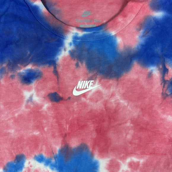 Nike Other - Nike Sportswear Tie Dye T-Shirt Mens XXL Red Blue Loose Fit Logo Tee
